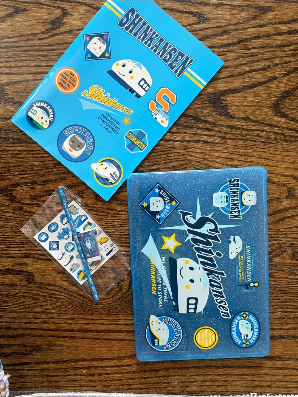 2002 Shinkansen Bullet Train Blue Stationery Set – Notebook, Pencil Case